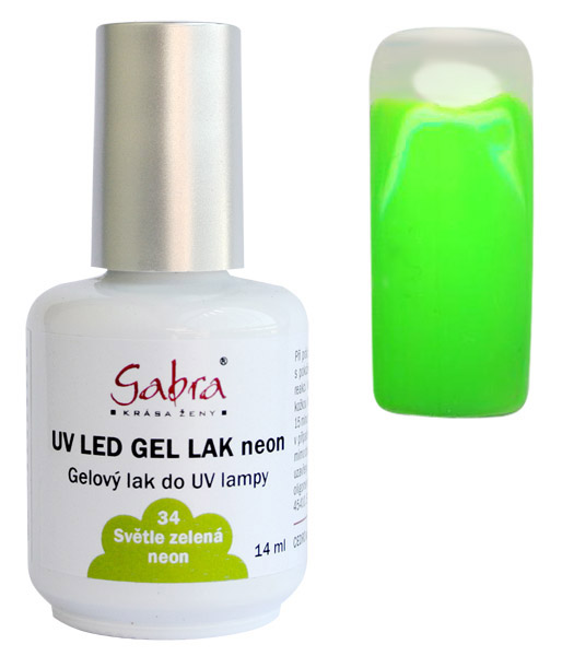 UV gel lak GABRA 34 světle zelená neon 14 ml | NEHTOVÁ MODELÁŽ - Gel laky UV gel lak GABRA 34 světle zelená neon 14 ml | NEHTOVÁ MODELÁŽ - Gel laky